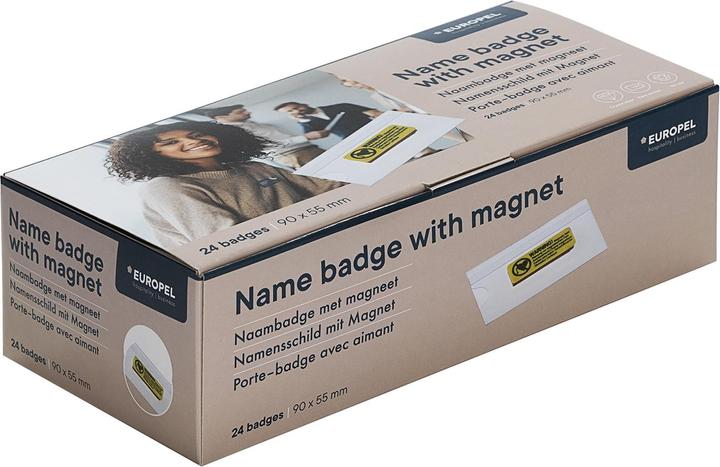 Produktbild Europel Namensschild, mit Magnet, 90 x 55 mm