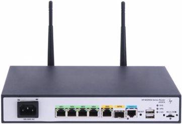 Actual product image HPE E FlexNetwork MSR954-W Router, 1GbE SFP WW, 2GbE-WAN, 4GbE-LAN, Wireless 802.11n, CWv7