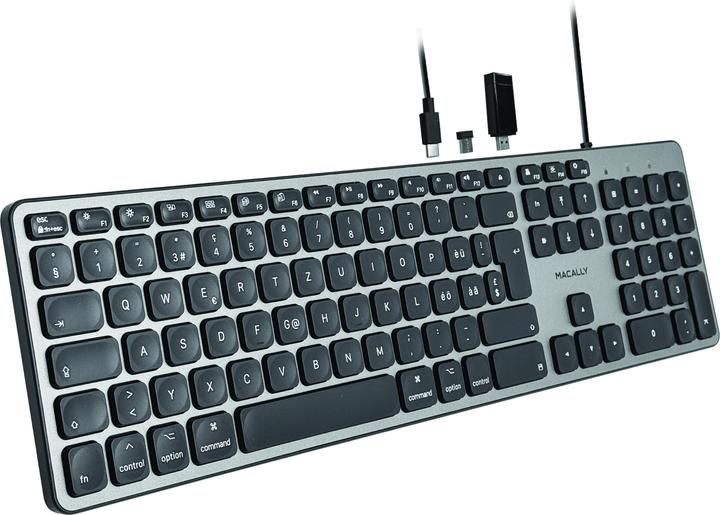 Image du produit Macally UCZKEYHUB Tastatur mit CH Layout - Elegante (CH, Filaire)
