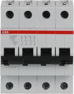 Immagine prodotto ABB S204M-C32 Interruttore automatico C-Char.,10kA,32A,4P