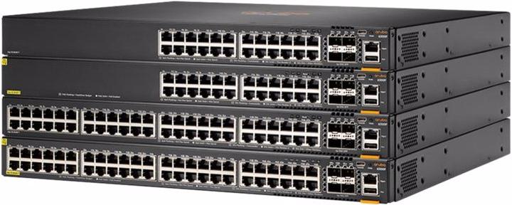 Produktbild HPE E Aruba 6300F Switch, 24 Port 1GbE PoE and 4 Port SFP56, Layer 3, Stackable, 1U, One Touch (24 Ports)
