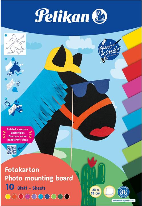 Produktbild Pelikan Fotokarton Block FOKA, 10 Blatt, 23X33cm, f.s. (270 g/m², 10 x)