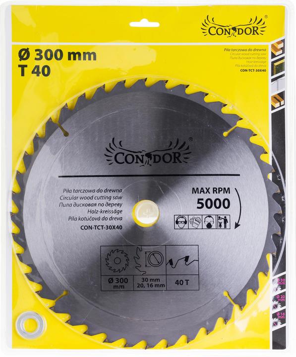 Produktbild Condor Holzkreissäge 30 x 300 mm 40 Zähne (CON-TCT-30x40)