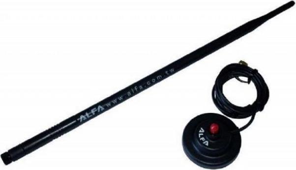 Actual product image Alfa Network ARS-N19M - 2.4 GHz 9 dBi Dipole Antenna + Magnet Base