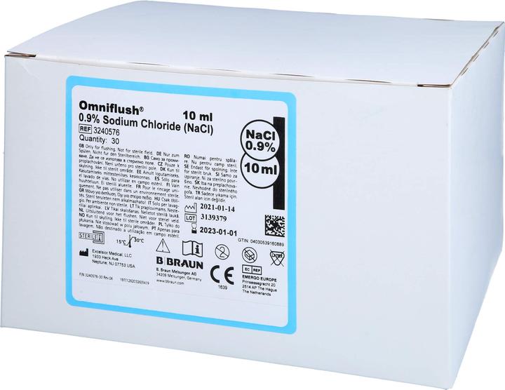 Produktbild B.Braun OMNIFLUSH 10 ML NACL FERTIGSPRITZE, 30 St FER