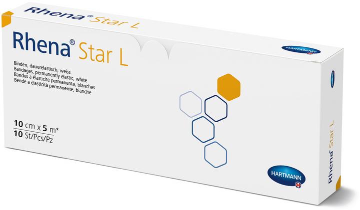 Actual product image Rhena Star L Elastische Binden 10cmx5m weiss