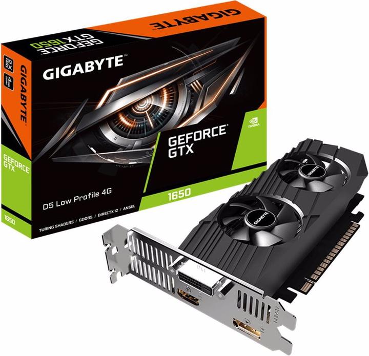 Produktbild Gigabyte GeForce GTX 1650 Low Profile VGA GDDR5 PCI Express 3. DisplayPort 1. HDMI 2. (4 GB)