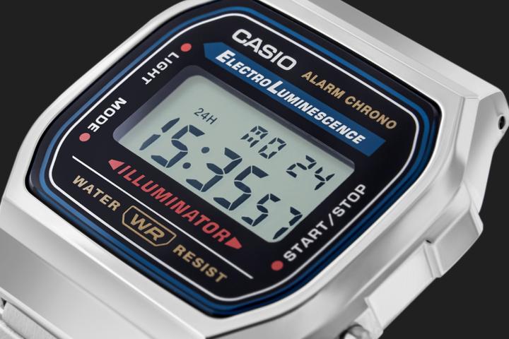 Image du produit Casio Retro Vintage - A168WA-1W (Montre numérique, 34 mm)