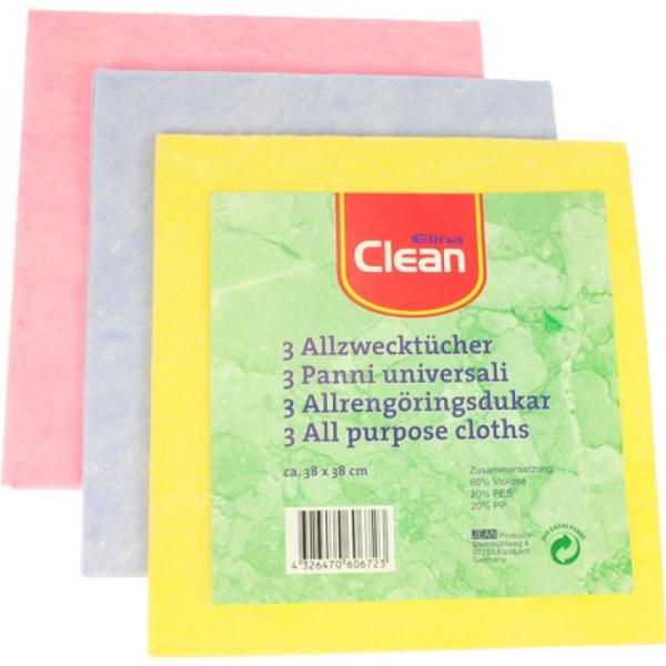 Immagine prodotto Clean Panno multiuso 38x38cm confezione da 3 pezzi in pile termico (3 pz.)