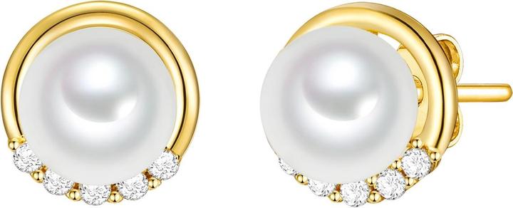 Produktbild Rafaela Donata Damen Sterling Silber Zirkonia Perlmutt gelbgold - 30356 (Sterling Silber)