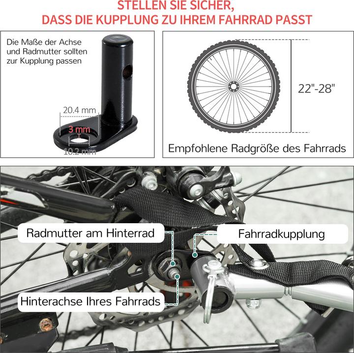 Produktbild Homcom Transportanhänger fürs Fahrrad