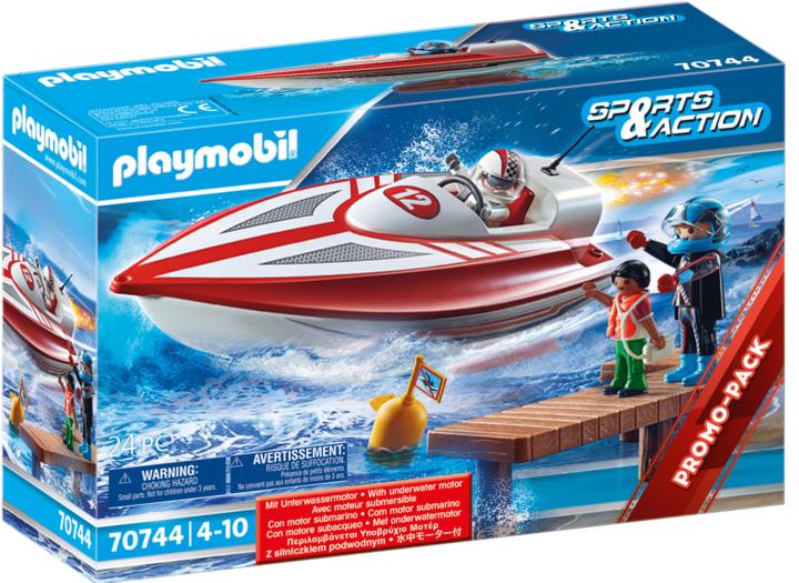 Produktbild Playmobil Speedboot mit Unterwassermotor (70744, Playmobil Sports & Action)