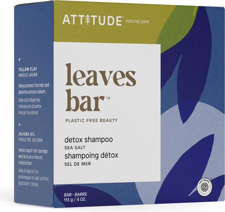Actual product image Attitude Detox Bar Sea Salt (Solid shampoo)