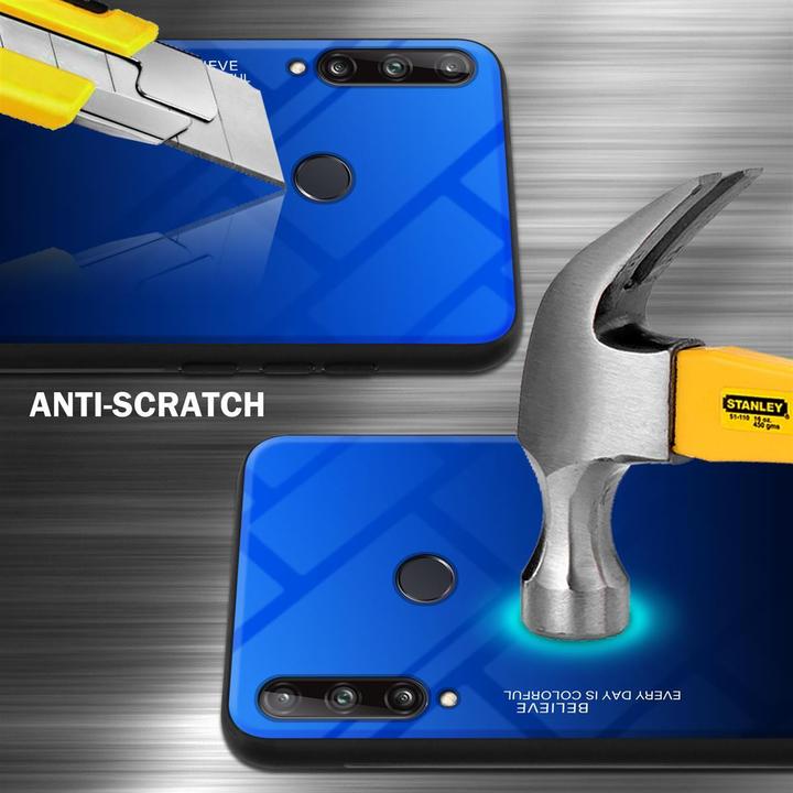 Image du produit Cadorabo Couverture en verre TPU 2 couleurs (Huawei P40 Lite E)