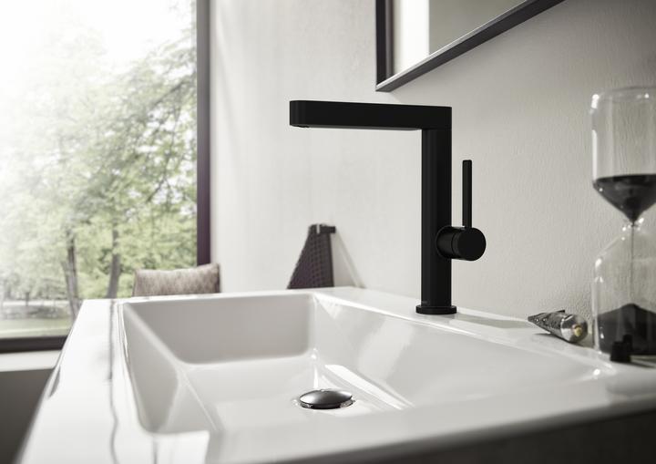 Produktbild hansgrohe Waschtischarmatur mit Einhebelmischer Finoris schwarz 76060670