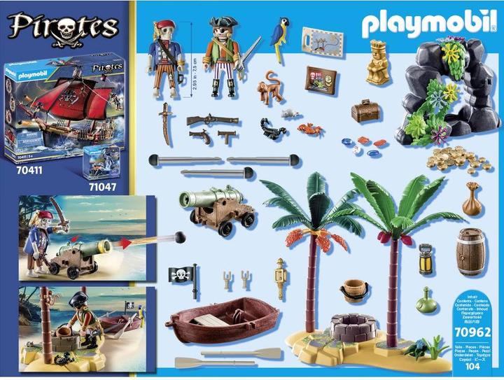 Actual product image Playmobil 70962 Pirate Treasure Island with Skeleton (70962, Playmobil Pirates)