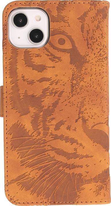Actual product image PhoneLook Fourre Flip 3D en similicuir Oeil du tigre (Apple iPhone 14)