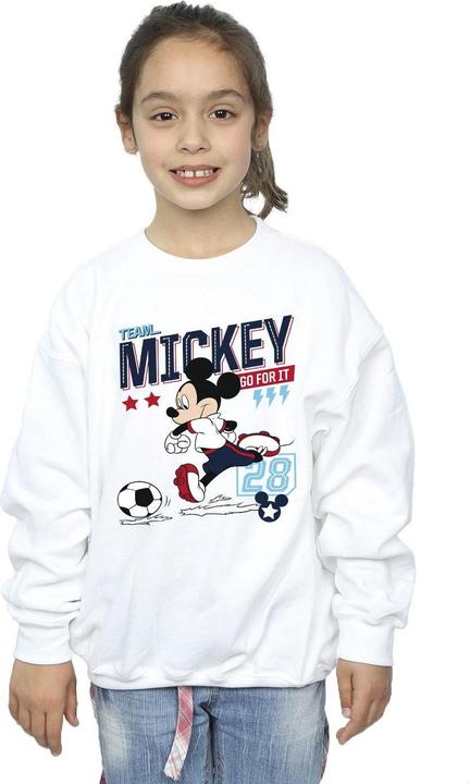 Actual product image Disney Girls Mickey Mouse Team Mickey Football Sweatshirt (116)