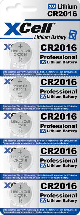 Actual product image Hückmann Button cell lithium 3V (5 pcs., CR2016, 90 mAh)