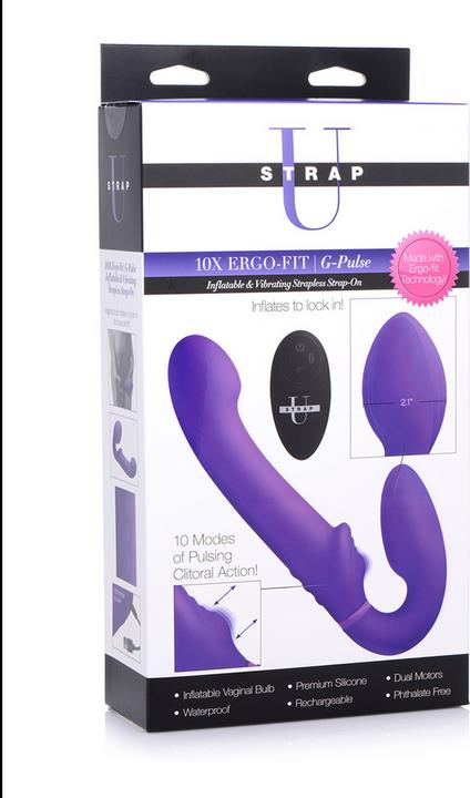 Image du produit XR Brands GPulse Vibrierender halterloser Strapon Lila