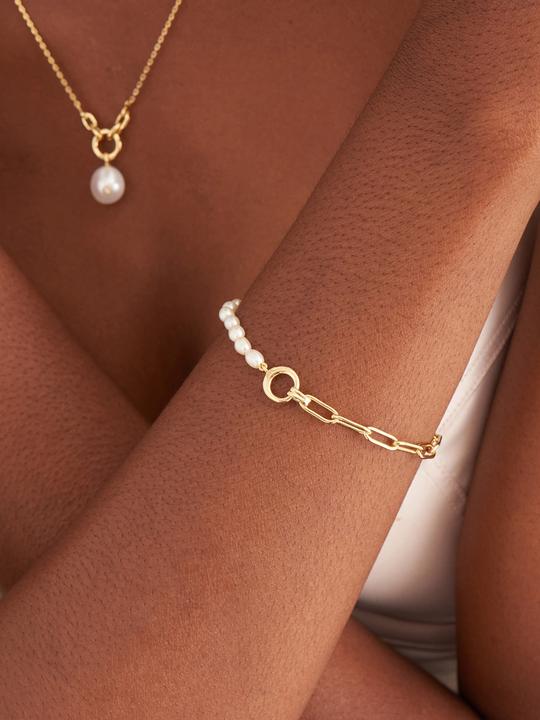 Immagine prodotto Ania Haie Bracciale Power con perle (16.50 cm, Argento 925)