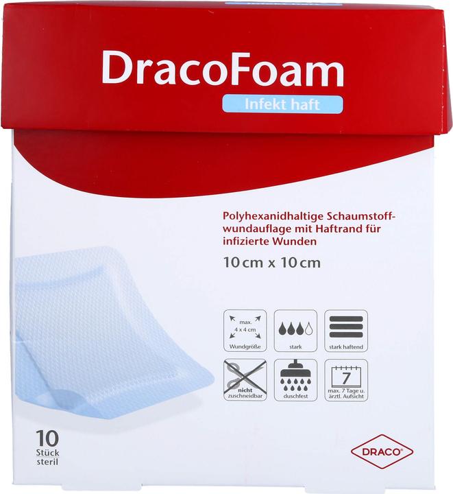 Produktbild Dracco DracoFoam Infekt haft Schaumstoffverband für infizierte Wunden, 10 St VER
