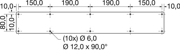 Produktbild Simausrom Tischkufe X-Form Schwarzstahl schutzlackiert