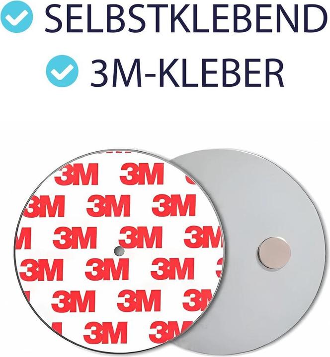 Produktbild König Design Rauchmelder Magnethalter Ø40 - Ø70 mm Feuermelder Befestigung Halterung Klebepad (1 x)