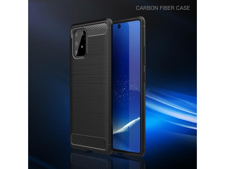 Actual product image Screenguard Samsung Galaxy S10 Lite Cover Carbon Brushed Soft TPU (Samsung Galaxy S10 Lite)