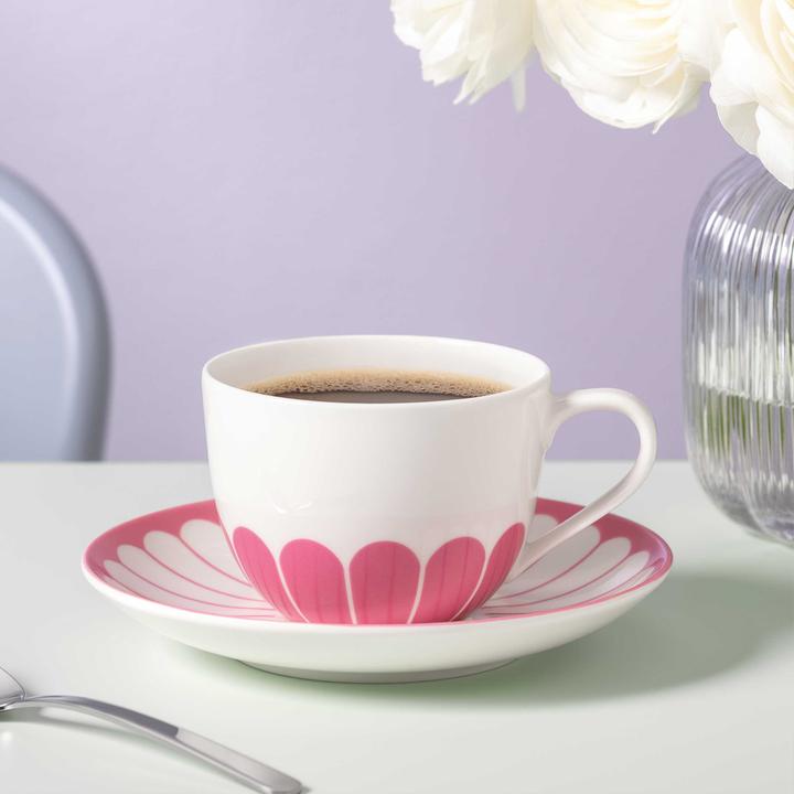 Produktbild Villeroy & Boch Fleur Couleur Kaffeetassen mit Untertassen (160 ml, 6 x)