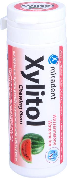 Produktbild Miradent Xylitol Kaugummi Wassermelone (30 Stk) (30 Stk., 47 g)