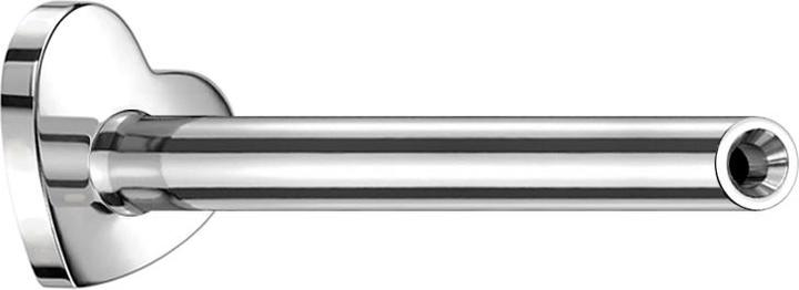 Actual product image Star Piercing Micro threadless labret rod heart silver (Titanium G23, without brass)