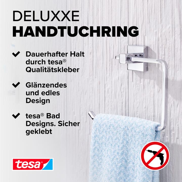 Produktbild tesa DELUXXE Handtuchring inkl. Klebelösung ohne Bohren
