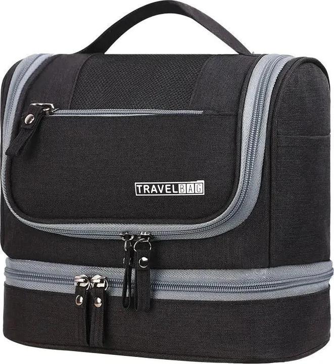Only-Bags.Store Necessaries Hanging Make Up Bag Travel Organizer Kosmetiktaschen Wash Toiletry Bag, schwarz