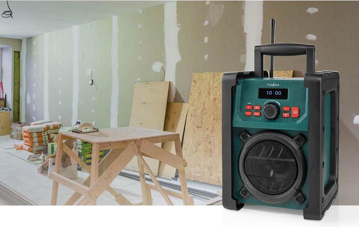 Produktbild Nedis DAB + Radio Tisch Ausführumg DAB+ / FM 2.2" Scharz-weiss Monitor Batteriebetrieben/Netzstromver (DAB+, FM, Bluetooth)