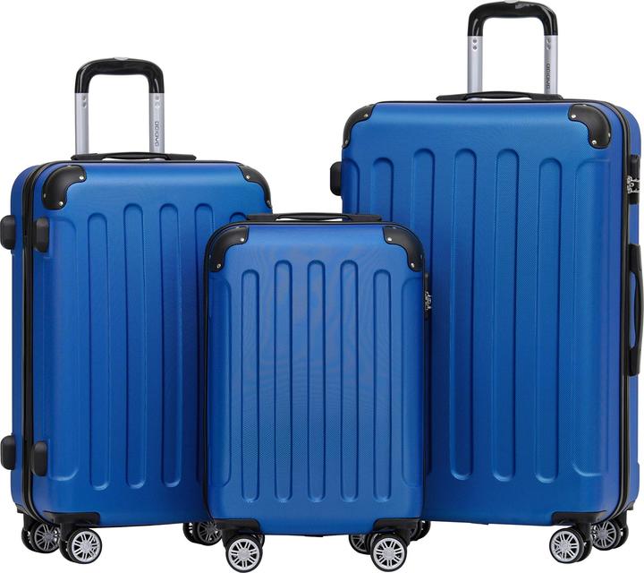Beibye Kofferset 2045, 3-teilig, Blau (110 l, M (50 - 90l), L (90 - 115l), XL (ab 115l))