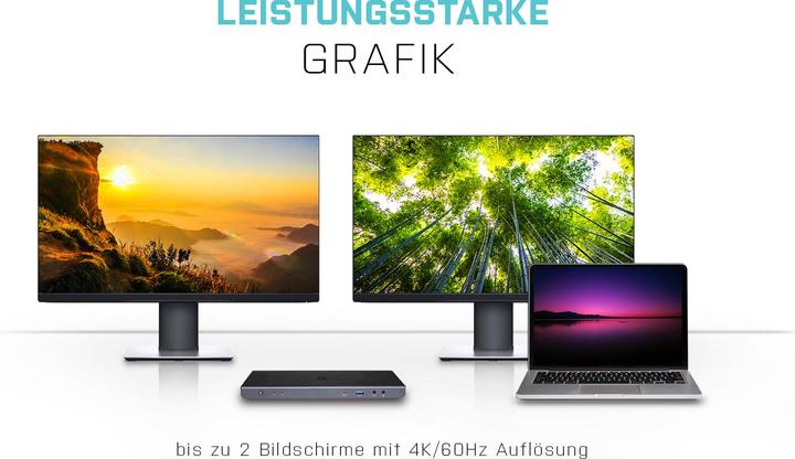 Produktbild i-tec USB 3.0 / USB-C / Thunderbolt 3 Dual 4K Dock (USB-C, 5 Ports)