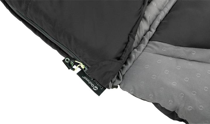 Actual product image Outwell Contour polyester sleeping bag, dark grey, number of persons (220 cm)