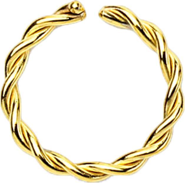 Image du produit Star Piercing Micro piercing anneau tressé doré (sans laiton)