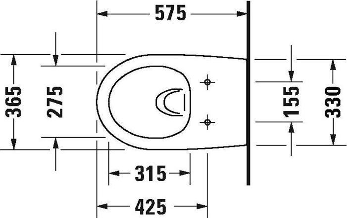 Produktbild Duravit Wand-WC-Set ARCHITEC RIMLESS tief, 365x575mm weiss
