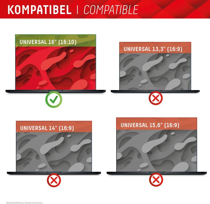 Actual product image Displex Privacy Safe randlos, Laptop Blickschutzfilter (16", 16 : 10)