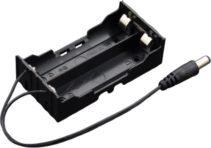 Produktbild DFRobot 2x18650 Batteriehalter mit 5.5mm DC Jack