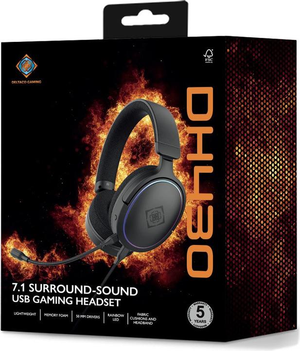 Actual product image Deltaco Gaming comfort headset (Cable)