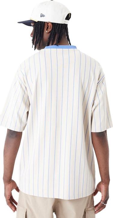 New Era Oversized Shirt - PINSTRIPE stone beige - XL (XL)