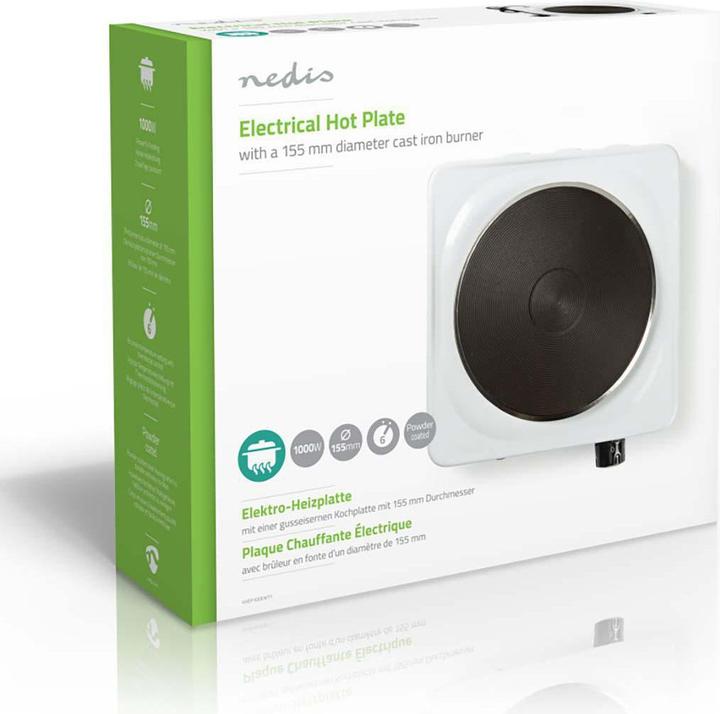 Produktbild Nedis Elektroplatte 1000 W 155 mm Schutz Frent