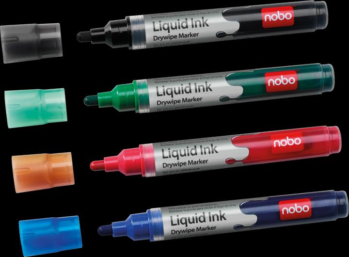 Actual product image Nobo 1902408 Whiteboard marker (Multicoloured, 3 mm, 4 x)