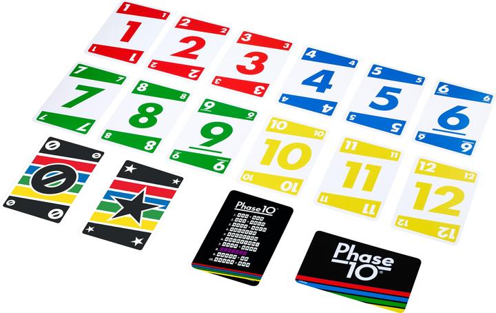 Energie-Label Mattel Games Phase 10 (Deutsch, Englisch, Französisch, Italienisch)
