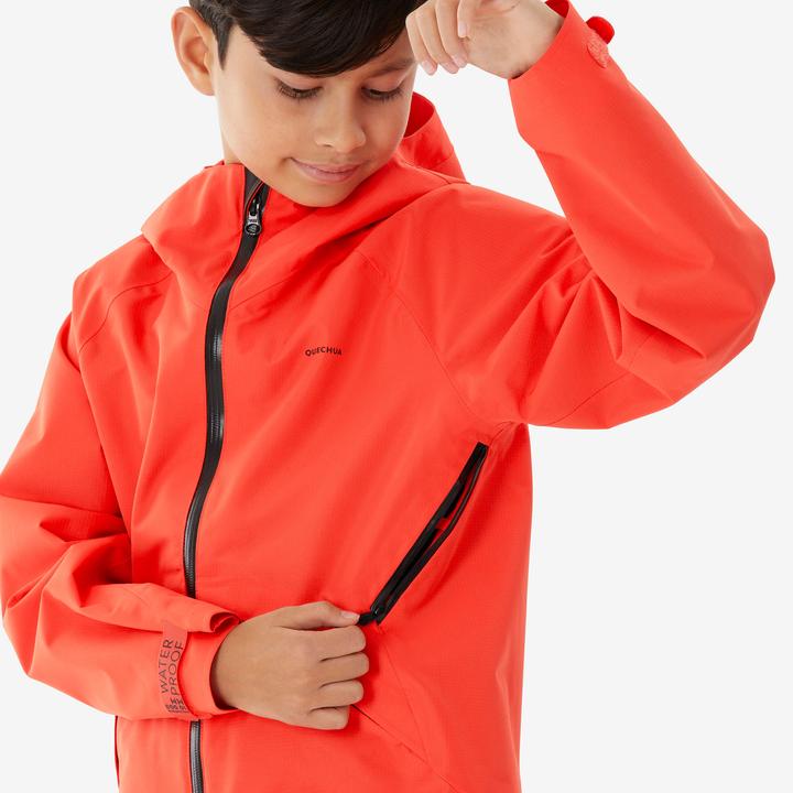 Quechua Wanderjacke MH900 Kinder Gr. 122–170 wasserdicht Wandern orange (14, 15, 16)