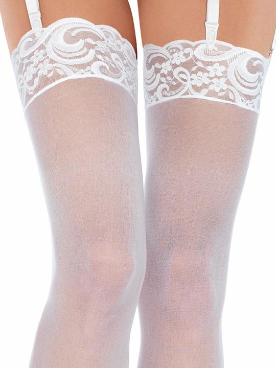 Actual product image Leg Avenue Suspender stockings with lace (One size)