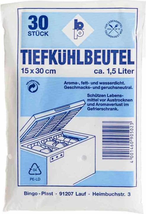 Produktbild Bingo Plast Unimet Gefrierbeutel 15 X 30 Bt a 30St 502 (30 x)
